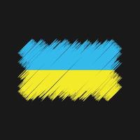 pinceau drapeau ukrainien. drapeau national vecteur