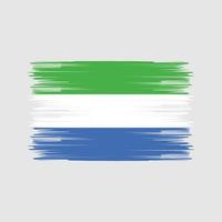 pinceau drapeau sierra leone. drapeau national vecteur