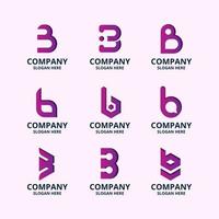 alphabeth logo initial b pour entreprise commerciale vecteur