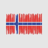 coups de pinceau du drapeau norvégien. drapeau national vecteur