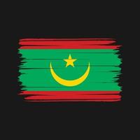 vecteur de brosse drapeau mauritanie. drapeau national