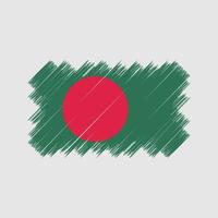 brosse drapeau bangladesh. drapeau national vecteur