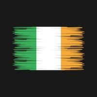 pinceau drapeau irlandais. drapeau national vecteur