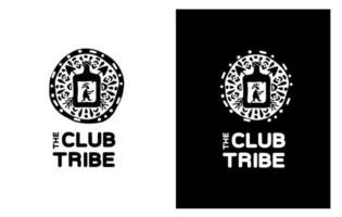 logo illustré pour l'entreprise ou le club ou la tribu vecteur