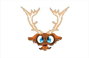 vecteur de mascotte de tête de cerf