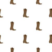 bottes de cow-boy avec motif sans couture d'ornement. thème de l'ouest sauvage. illustration vectorielle tendance colorée dessinée à la main sur fond blanc vecteur