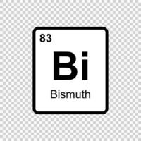 élément chimique bismuth . illustration vectorielle vecteur