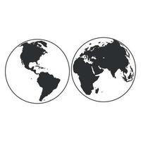 illustration vectorielle de globes terrestres vecteur