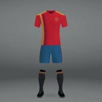 kit de football de l'espagne vecteur