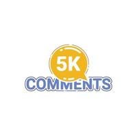 5k commentaires modèle de bannière de médias sociaux illustration vectorielle vecteur