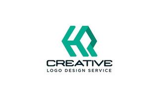 logo monogramme - logo lettre hr ou logo lettre hq vecteur