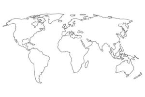 simple carte du monde. signe vectoriel sur fond blanc pour votre conception