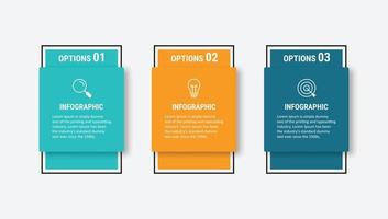 modèle de conception infographique. concept créatif en 3 étapes vecteur