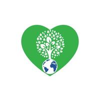 modèle de conception de logo vectoriel d'arbre humain global.