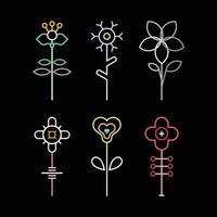 clipart de fleurs vecteur