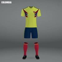 kit de football de la colombie vecteur