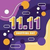 11 11 shopping journée vente vecteur