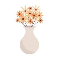 vase avec des fleurs vecteur