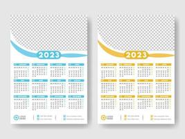 calendrier 2023 semaine début lundi vecteur de modèle de conception d'entreprise.