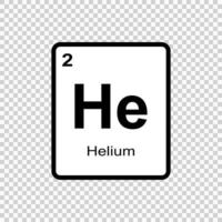 élément chimique hélium . illustration vectorielle vecteur
