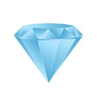 vecteur bleu brillant diamant isolé sur blanc pour votre conception