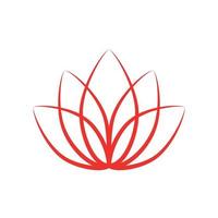 icône de style de ligne de lotus, logo vectoriel de lotos