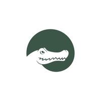 illustration de conception de logo icône crocodile vecteur