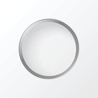 cercle argenté sur un mur blanc pour le fond de texture. illustration vectorielle vecteur
