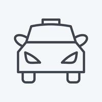 taxi icône. adapté au symbole automobile. style de ligne. conception simple modifiable. vecteur de modèle de conception. simple illustration