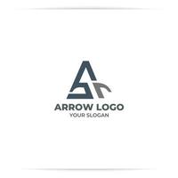 logo design lettre un vecteur de tir à l'arc