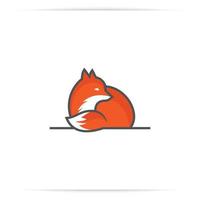 vecteur de dessin animé de renard de conception de logo