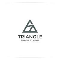 logo design triangle tir à l'arc ou vecteur de flèche