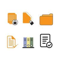 icône de fichier ou de document vecteur