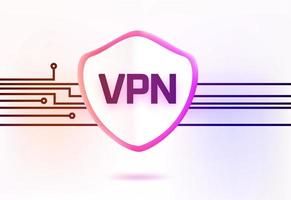 données protégées avec le concept de service vpn. illustration vectorielle 3d vecteur