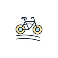 vélo icônes symbole vecteur éléments pour infographie web