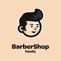 logo du salon de coiffure familial vecteur