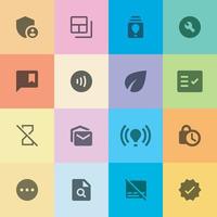 plusieurs icônes minimales application ui ux vecteur