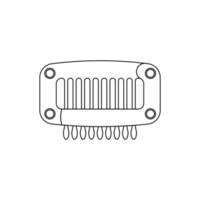 illustration d'icône de contour d'épingle à cheveux sur fond blanc vecteur