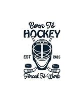 concept de hockey citations illustration design vecteur