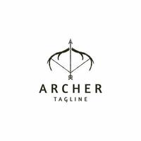 vecteur de modèle de conception d'icône de logo archer