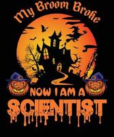 conception de t-shirt scientifique pour halloween vecteur