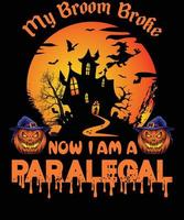 conception de t-shirt parajuriste pour halloween vecteur