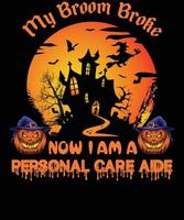 conception de t-shirt d'aide aux soins personnels pour halloween vecteur