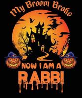 conception de t-shirt rabbin pour halloween vecteur