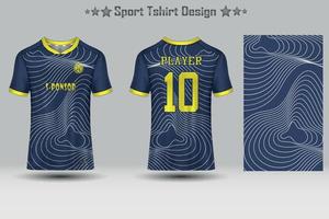 maquette de maillot de sport de football conception de t-shirt à motif géométrique abstrait vecteur