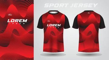 conception de maillot de sport chemise rouge vecteur