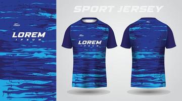 conception de maillot de sport chemise bleue vecteur