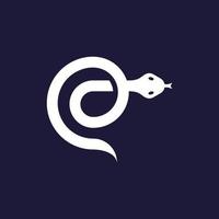 logo géométrique moderne de reptile de serpent vecteur