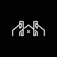 lettre h home realty logo géométrique vecteur
