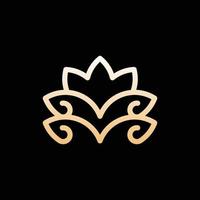 lotus spa nature logo de luxe moderne vecteur